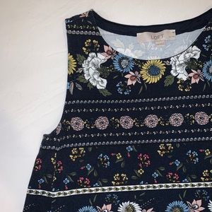 LOFT - Petite Sleeveless Floral Swing Dress